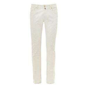 Jacob Cohen Slim Fit Distressed Jeans Men White Bottoms